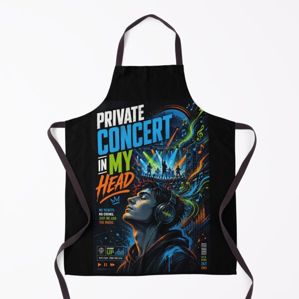 Item preview, Private Concert In My Head Neon Headphones Music Poster designed and sold by Sketchlegacy.