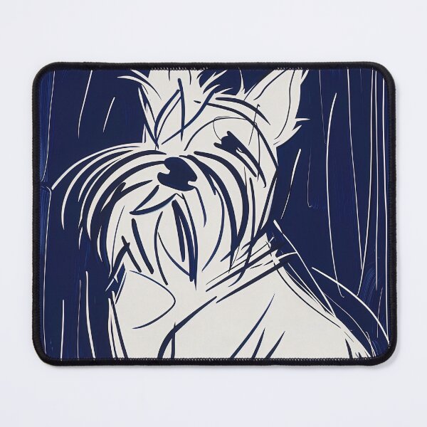 Item preview, Cairn Terrier - Blue Abstract Art designed and sold by shadow-bloom.