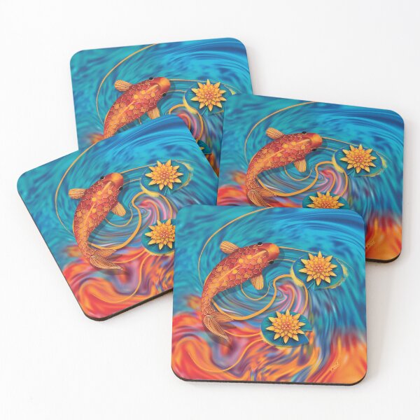 Item preview, Fire and Water Lotus Koi Fish designed and sold by Karin Taylor.