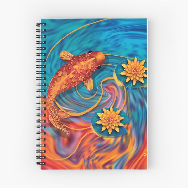 Item preview, Fire and Water Lotus Koi Fish designed and sold by Karin Taylor.