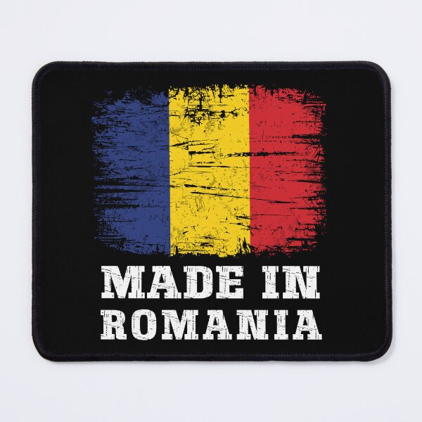 Item preview, Distressed Made in Romania Flag – Retro Romanian Pride designed and sold by Dmetalx Art Apparel.