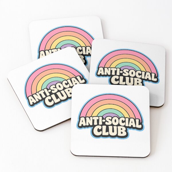 Item preview, Anti Social Club Retro Pastel Rainbow Aesthetic designed and sold by Digistore1221.