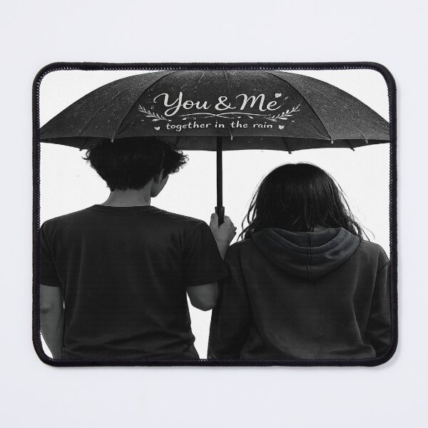 Item preview, You & Me – Together in the Rain | Romantic Couple Umbrella Cartoon Design designed and sold by Lifehackerplus1.