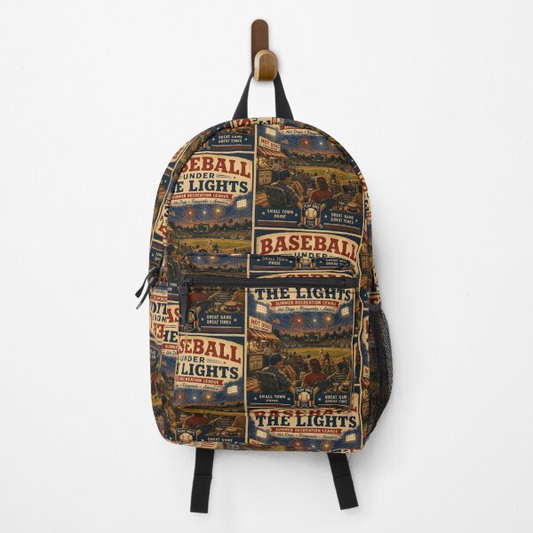 Item preview, Baseball Under the Lights Retro Americana Summer Game Design designed and sold by TheTrendsDesk.