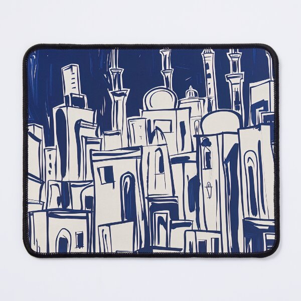 Item preview, Cairo, Egypt - Blue Abstract Art designed and sold by shadow-bloom.