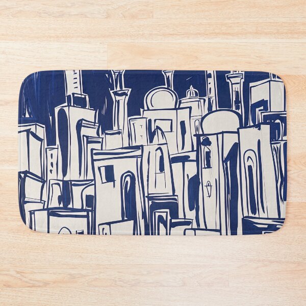 Item preview, Cairo, Egypt - Blue Abstract Art designed and sold by shadow-bloom.