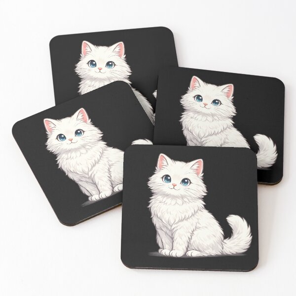 Item preview, Fluffy White Cat designed and sold by Wild Horizon Studio.
