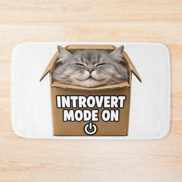 Item preview, Introvert Mode On Funny Cat In Box Meme designed and sold by MoodyMeows.