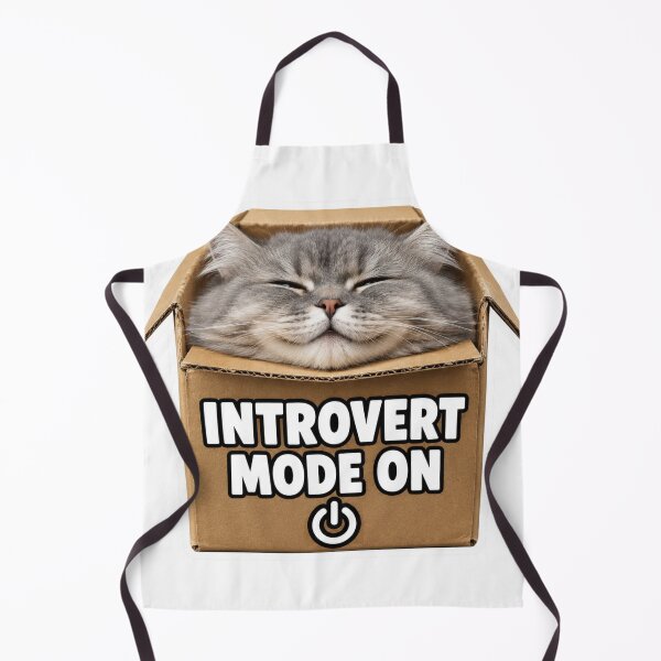 Item preview, Introvert Mode On Funny Cat In Box Meme designed and sold by MoodyMeows.