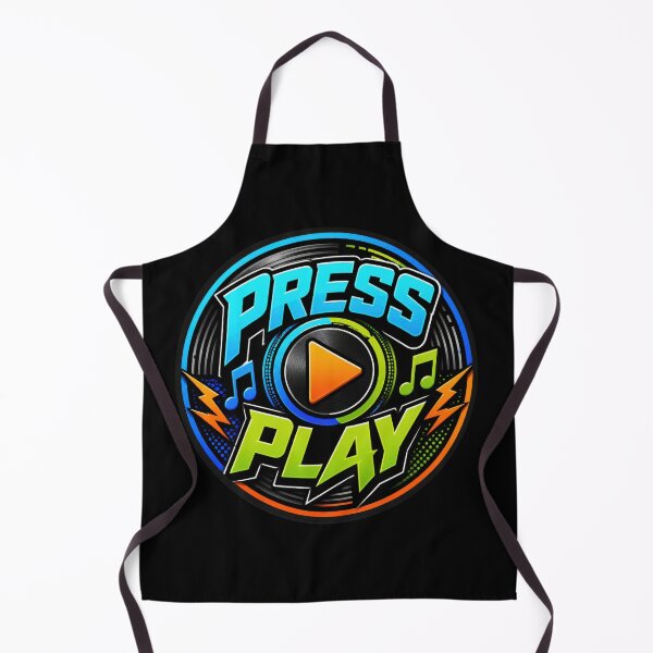 Item preview, Press Play Neon Music Badge designed and sold by Sketchlegacy.