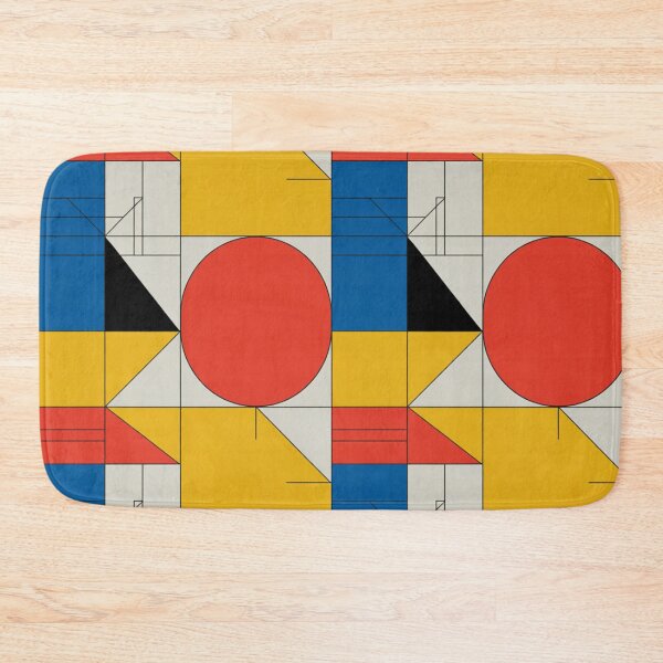 Item preview, Bold Bauhaus Geometric Pattern | Primary Colour Circles Seamless Repeat designed and sold by Midnight Veil Designs.