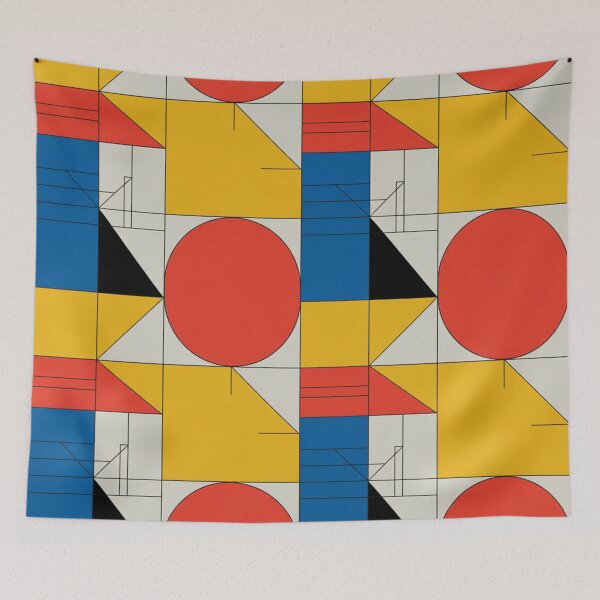 Item preview, Bold Bauhaus Geometric Pattern | Primary Colour Circles Seamless Repeat designed and sold by Midnight Veil Designs.