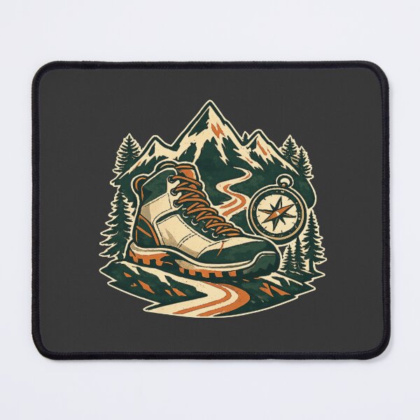Item preview, Hiking Boot Compass Mountain Trail designed and sold by Corvoria.