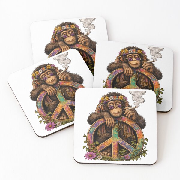 Item preview, Peace Love And Puff Monkey designed and sold by HippyRikky.