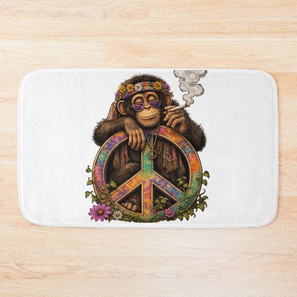 Item preview, Peace Love And Puff Monkey designed and sold by HippyRikky.