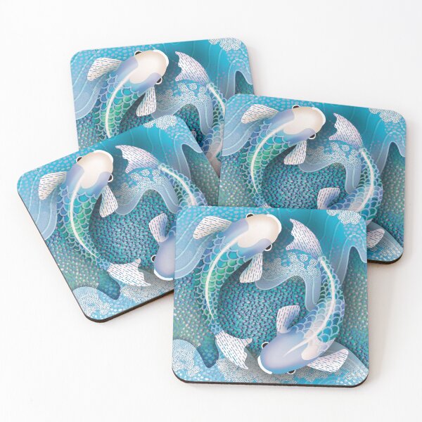 Item preview, Turquoise Zen Koi Fish designed and sold by Karin Taylor.