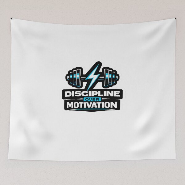 Item preview, Discipline Over Motivation Gym Quote Dumbbell designed and sold by Digistore1221.