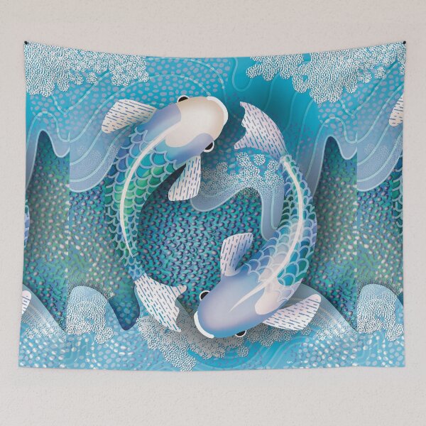 Item preview, Turquoise Zen Koi Fish designed and sold by Karin Taylor.