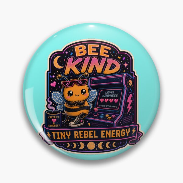 Item preview, bee kind Arcade Tiny Rebel Energy designed and sold by logicfun.