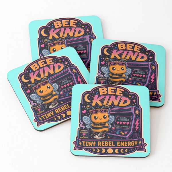 Item preview, bee kind Arcade Tiny Rebel Energy designed and sold by logicfun.