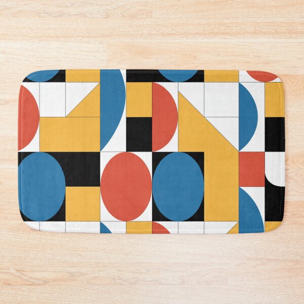 Item preview, Bold Bauhaus Geometric Pattern | Primary Colour Circles Seamless Repeat designed and sold by Midnight Veil Designs.