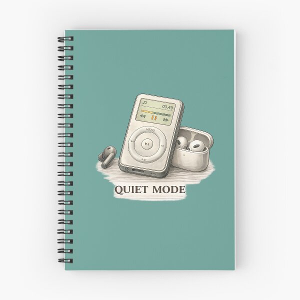 Item preview, Quiet Mode – Retro Music & Modern Life Aesthetic Illustration designed and sold by RosalesArts.