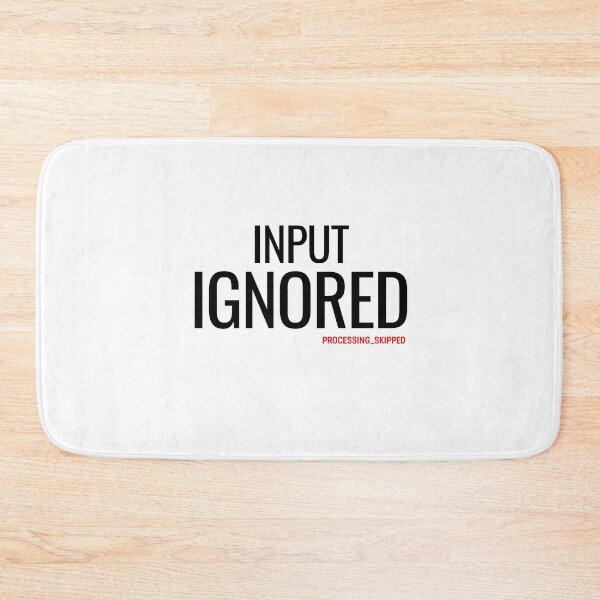 Item preview, Input Ignored Introvert Minimalist Typography designed and sold by No Excuses Supply.