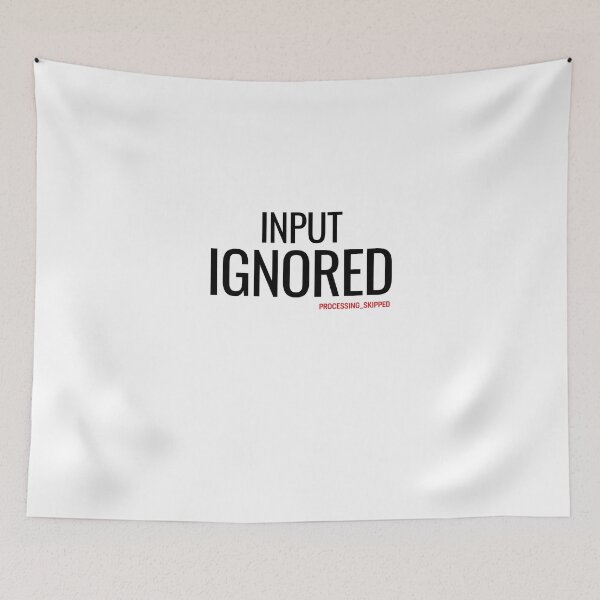Item preview, Input Ignored Introvert Minimalist Typography designed and sold by No Excuses Supply.