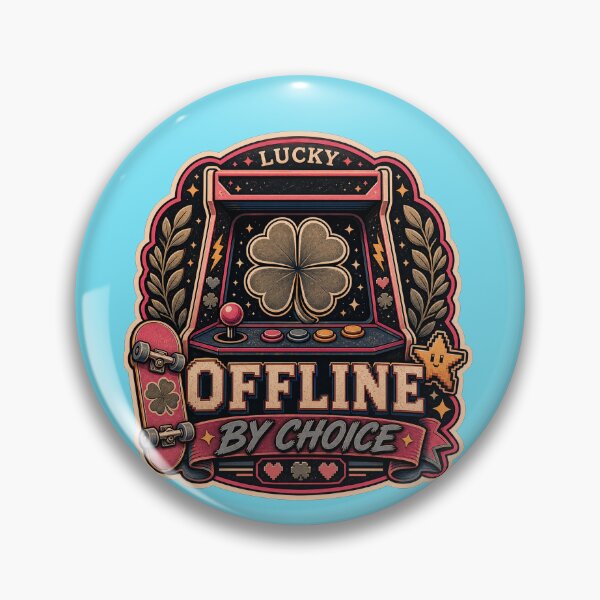 Item preview, Vintage lucky clover Arcade Offline By Choice designed and sold by logicfun.