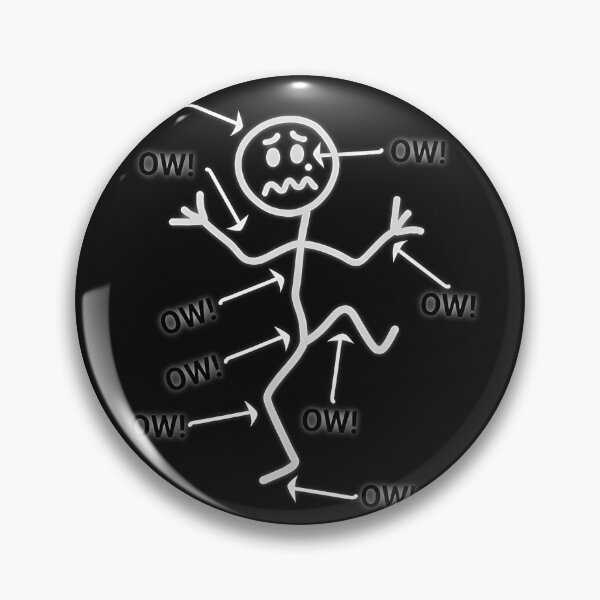 Item preview, Stick Figure Ow Body Pain Graphic designed and sold by DoodleVerseDark.