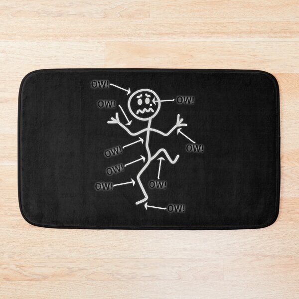 Item preview, Stick Figure Ow Body Pain Graphic designed and sold by DoodleVerseDark.