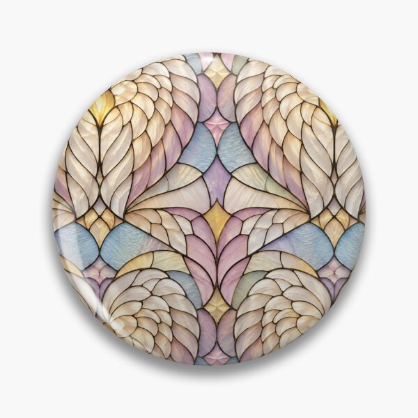 Item preview, Angel Wing Stained Glass Heart Pattern designed and sold by Dresut.