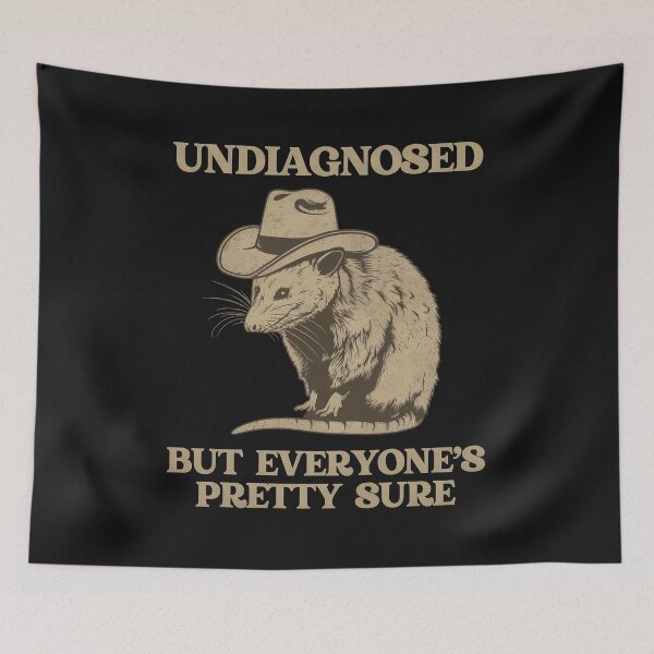 Item preview, Possum Cowboy Meme Humor Vintage Look designed and sold by DoodleVerseDark.