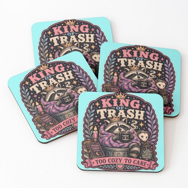 Item preview, King of Trash Retro Too Cozy To Care designed and sold by logicfun.