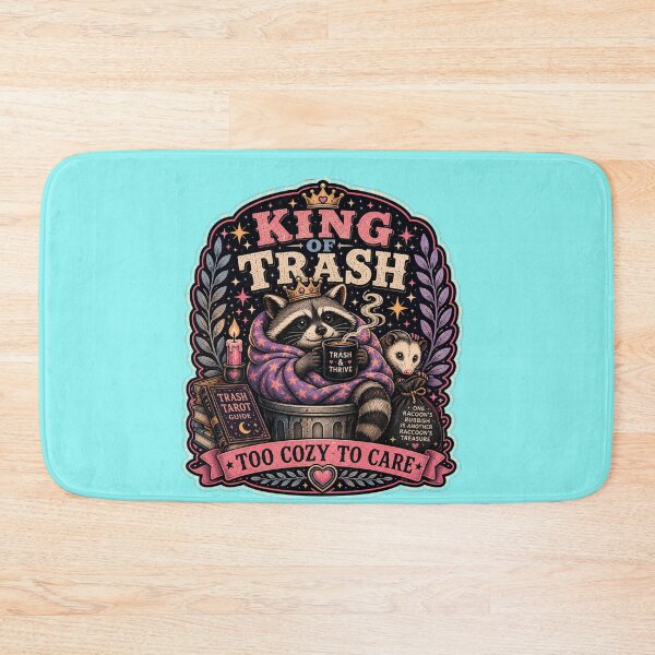 Item preview, King of Trash Retro Too Cozy To Care designed and sold by logicfun.
