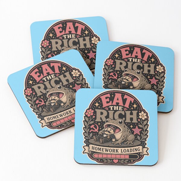 Item preview, Eat The Rich Frog Retro Homework Loading designed and sold by logicfun.