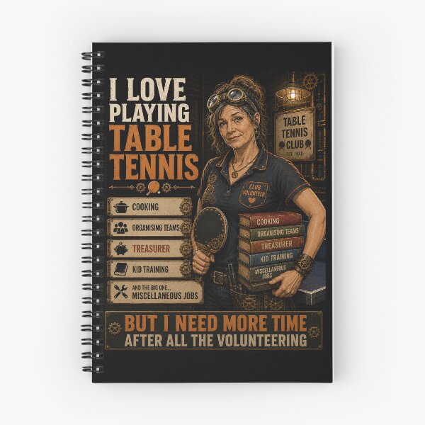 Item preview, Steampunk Table Tennis Volunteer Meme designed and sold by Altered Art By Steve.