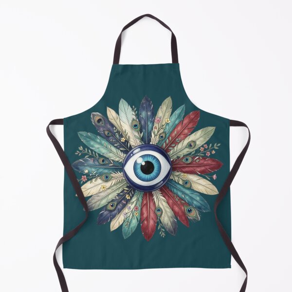 Item preview, Boho Evil Eye Feather Wreath designed and sold by TheUnveiledEye.