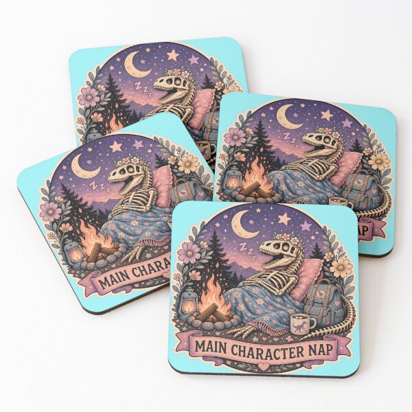 Item preview, Velociraptor Skeleton Print Campfire Main Character Nap designed and sold by logicfun.