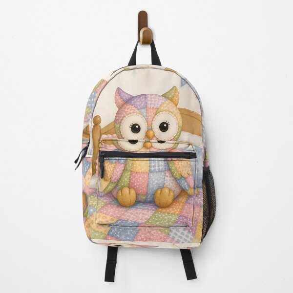 Item preview, Patchwork Owl on Bed designed and sold by Shelley Loewnau-Jones Studio.