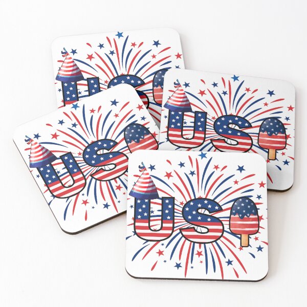 Item preview, USA Ice Cream Patriotic Fourth of July 250 Years Celebration Fireworks Red White Blue American Flag Design designed and sold by Daily Mood Studio.