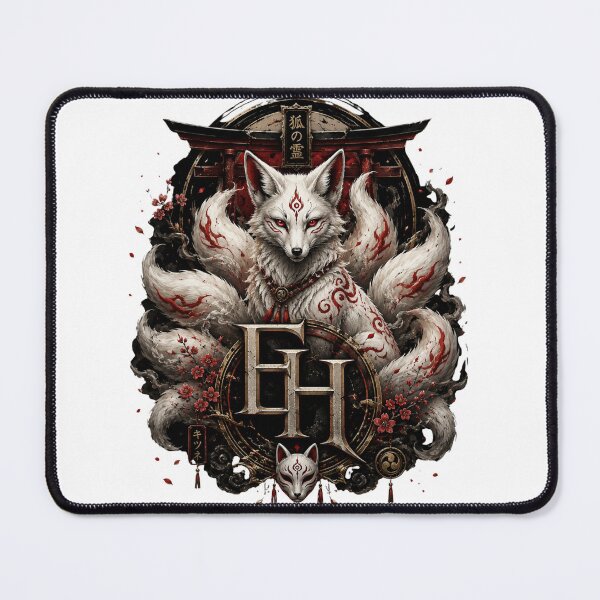 Item preview, Kitsune Spirit – Mystical Japanese Fox Yokai Fantasy Art designed and sold by Joyfulfabric.