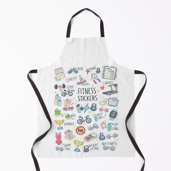 Item preview, Cute Fitness Stickers Pack Health and Workout Doodle Sheet designed and sold by Digistore1221.