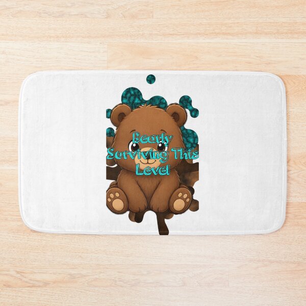 Item preview, Bearly Surviving This Level Funny Chibi Gamer Bear Pun designed and sold by Animalloveus.