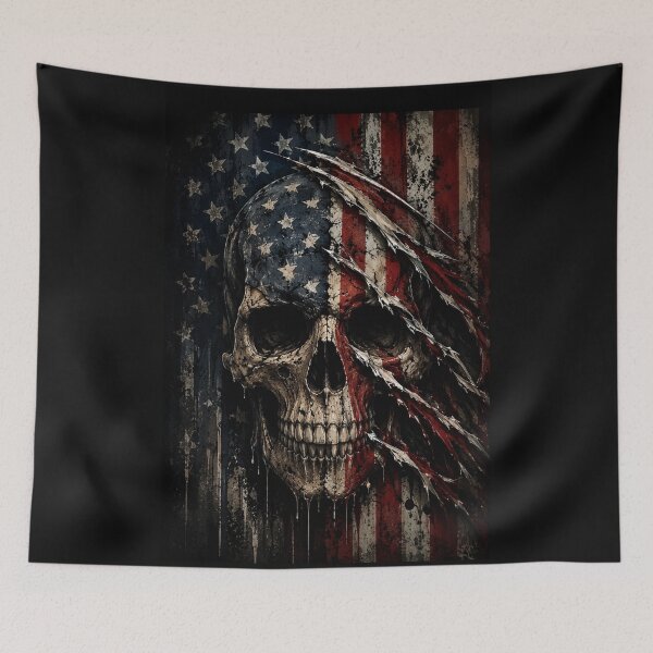 Item preview, Torn patriotism and fractured skull designed and sold by RawEdgeStudios.
