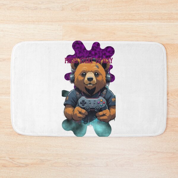 Item preview, Press Start To Slay Funny Chibi Gamer Bear designed and sold by Animalloveus.