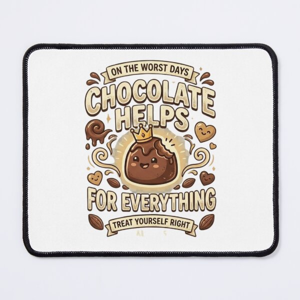Item preview, Funny Chocolate Helps For Everything Worst Days Bitten Crown designed and sold by Wear Sculpt.