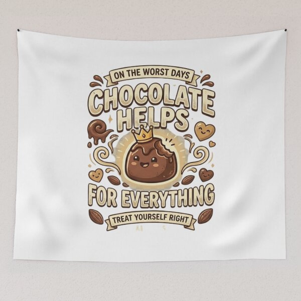 Item preview, Funny Chocolate Helps For Everything Worst Days Bitten Crown  designed and sold by Wear Sculpt.