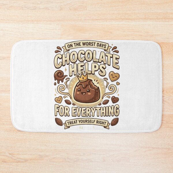 Item preview, Funny Chocolate Helps For Everything Worst Days Bitten Crown  designed and sold by Wear Sculpt.