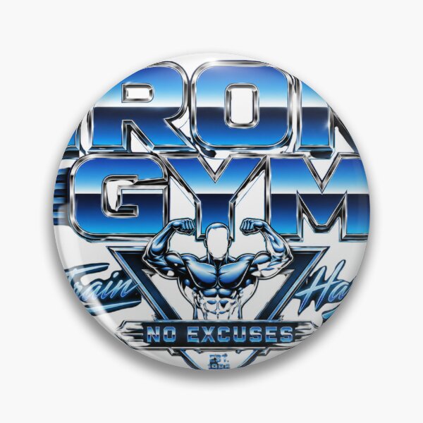 Item preview, Iron Gym Retro Chrome 80s Bodybuilding Motivation designed and sold by Digistore1221.